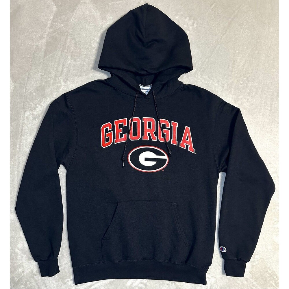 Champion Men's M Georgia Bulldogs UGA Black Graphic Pullover Hoodie NCAA College